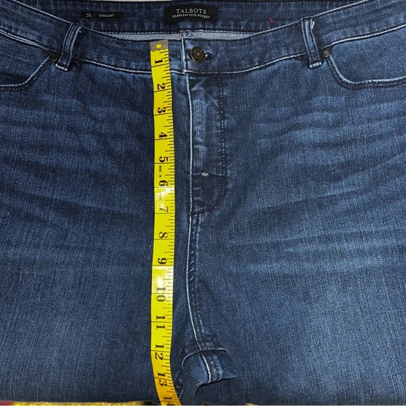 TALBOTS Flawless 5 Pocket Straight Leg Jeans Dark Wash Plus Size Stretch Casual - Picture 6 of 9